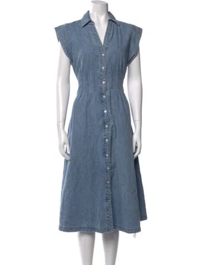 Pre-owned Veronica Beard Midi Length Dress In Blue