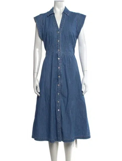 Pre-owned Veronica Beard Midi Length Dress In Blue