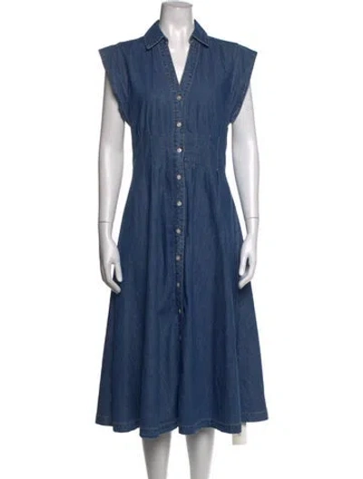 Pre-owned Veronica Beard Midi Length Dress In Blue