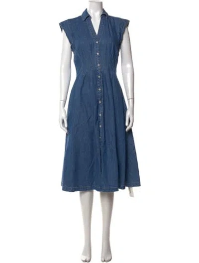 Pre-owned Veronica Beard Midi Length Dress In Blue