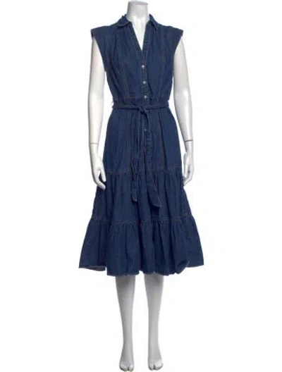 Pre-owned Veronica Beard Midi Length Dress In Blue