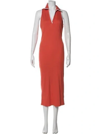 Pre-owned Veronica Beard Midi Length Dress In Orange