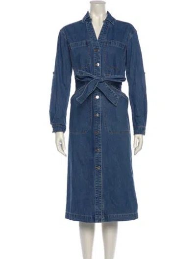 Pre-owned Veronica Beard Midi Length Dress W/ Tags In Blue