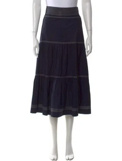 Pre-owned Veronica Beard Midi Length Skirt In Blue