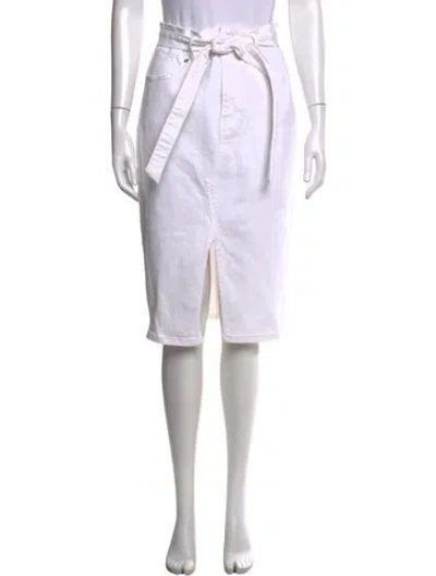 Pre-owned Veronica Beard Midi Length Skirt In White