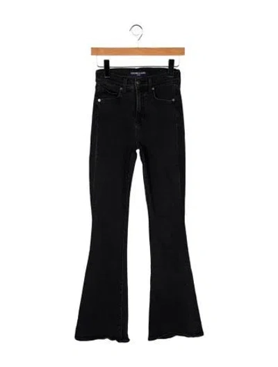 Pre-owned Veronica Beard Mid-rise Flared Jeans In Black