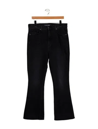 Pre-owned Veronica Beard Mid-rise Flared Jeans In Black