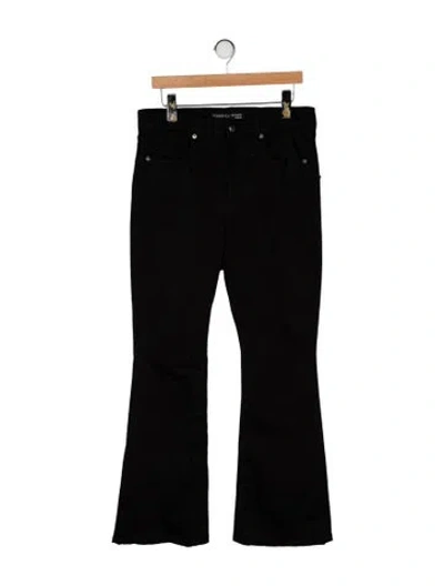 Pre-owned Veronica Beard Mid-rise Flared Jeans In Black