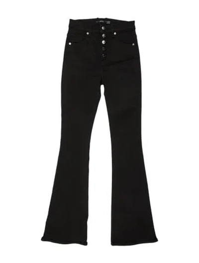 Pre-owned Veronica Beard Mid-rise Flared Jeans In Black