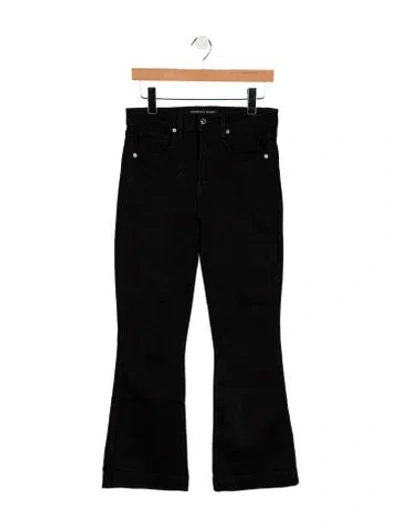 Pre-owned Veronica Beard Mid-rise Flared Jeans In Black