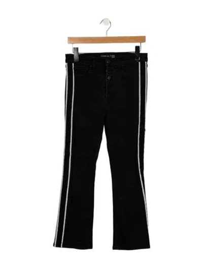 Pre-owned Veronica Beard Mid-rise Flared Jeans In Black