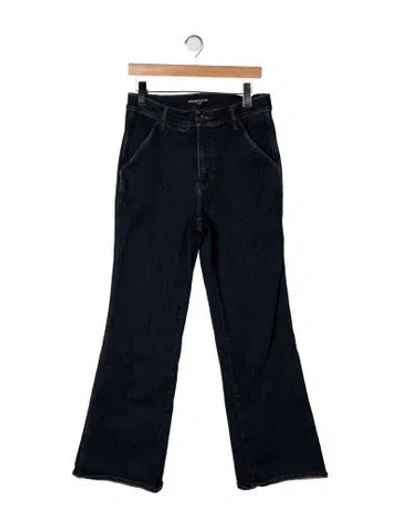 Pre-owned Veronica Beard Mid-rise Flared Jeans In Black