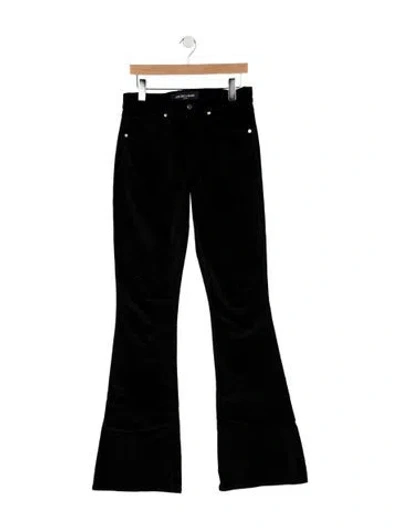 Pre-owned Veronica Beard Mid-rise Flared Jeans In Black