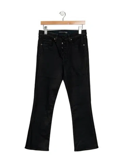 Pre-owned Veronica Beard Mid-rise Flared Jeans In Black