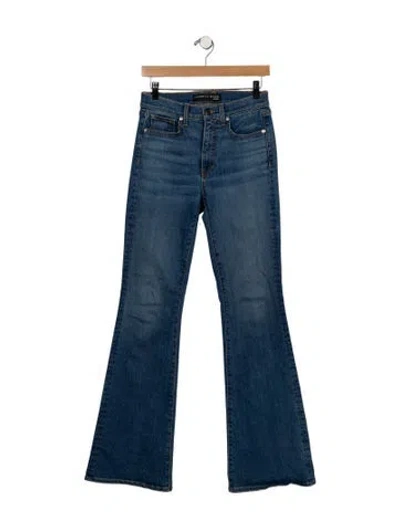 Pre-owned Veronica Beard Mid-rise Flared Jeans In Blue