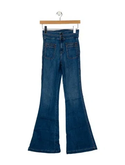 Pre-owned Veronica Beard Mid-rise Flared Jeans In Blue