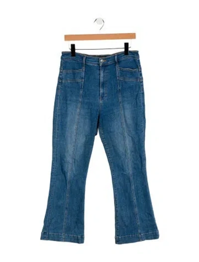 Pre-owned Veronica Beard Mid-rise Flared Jeans In Blue
