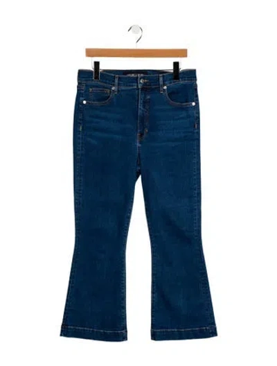 Pre-owned Veronica Beard Mid-rise Flared Jeans In Blue