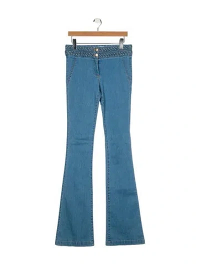 Pre-owned Veronica Beard Mid-rise Flared Jeans In Blue