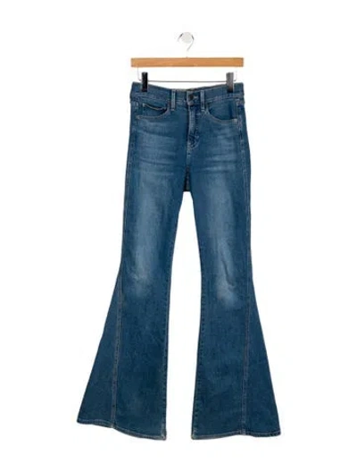 Pre-owned Veronica Beard Mid-rise Flared Jeans In Blue