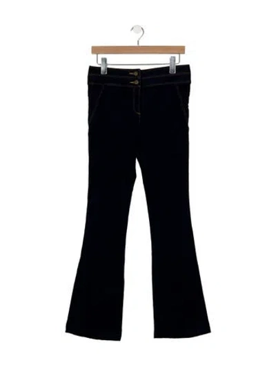Pre-owned Veronica Beard Mid-rise Flared Jeans In Blue