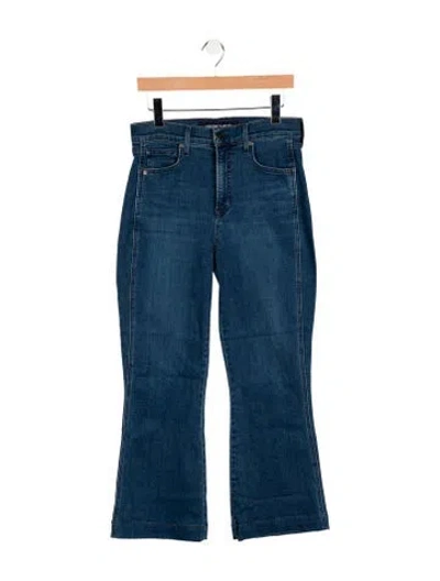 Pre-owned Veronica Beard Mid-rise Flared Jeans In Blue