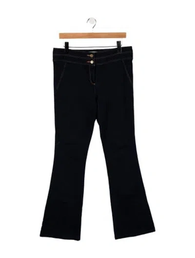 Pre-owned Veronica Beard Mid-rise Flared Jeans In Blue
