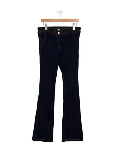 Pre-owned Veronica Beard Mid-rise Flared Jeans In Blue