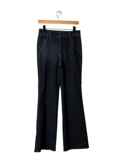 Pre-owned Veronica Beard Mid-rise Flared Jeans In Blue