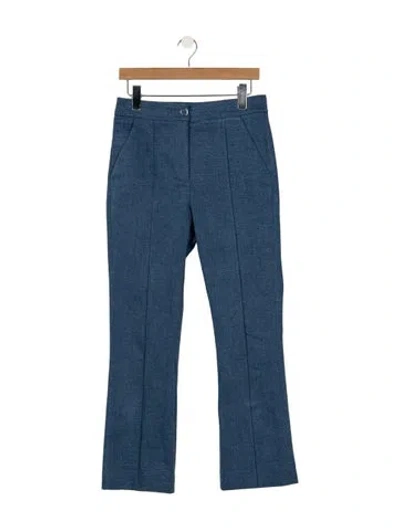 Pre-owned Veronica Beard Mid-rise Flared Jeans In Blue