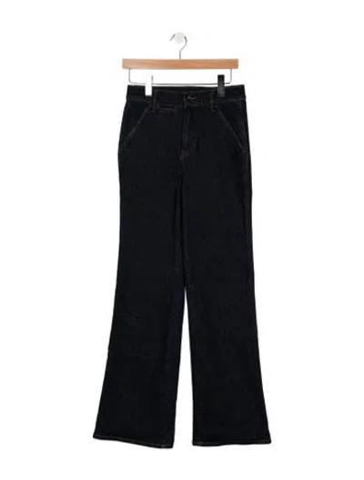 Pre-owned Veronica Beard Mid-rise Flared Jeans In Blue