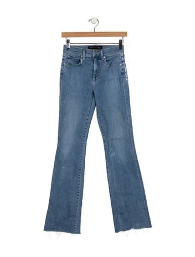 Pre-owned Veronica Beard Mid-rise Flared Jeans In Blue