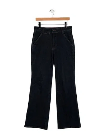 Pre-owned Veronica Beard Mid-rise Flared Jeans In Blue