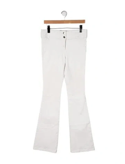 Pre-owned Veronica Beard Mid-rise Flared Jeans In Neutrals