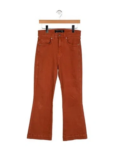 Pre-owned Veronica Beard Mid-rise Flared Jeans In Orange