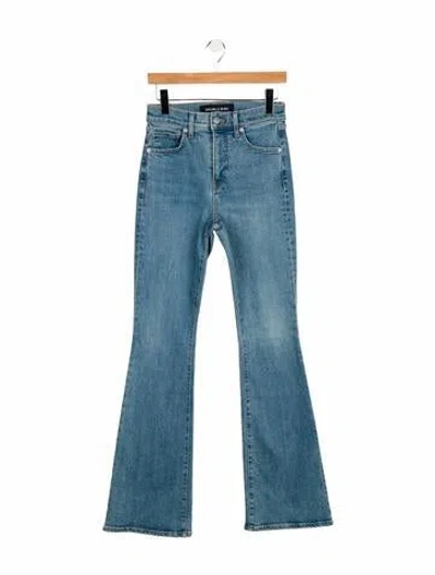 Pre-owned Veronica Beard Mid-rise Flared Jeans W/ Tags In Blue
