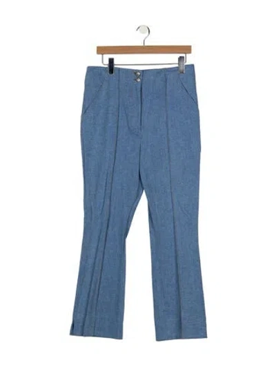 Pre-owned Veronica Beard Mid-rise Flared Jeans W/ Tags In Blue