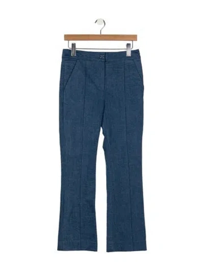 Pre-owned Veronica Beard Mid-rise Flared Jeans W/ Tags In Blue