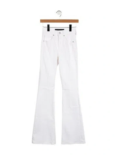 Pre-owned Veronica Beard Mid-rise Flared Jeans In White