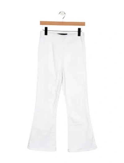 Pre-owned Veronica Beard Mid-rise Flared Jeans In White