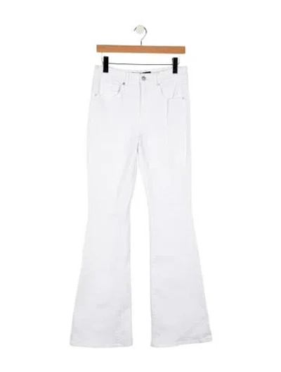 Pre-owned Veronica Beard Mid-rise Flared Jeans In White