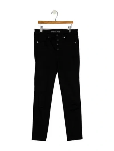 Pre-owned Veronica Beard Mid-rise Skinny Leg Jeans In Black
