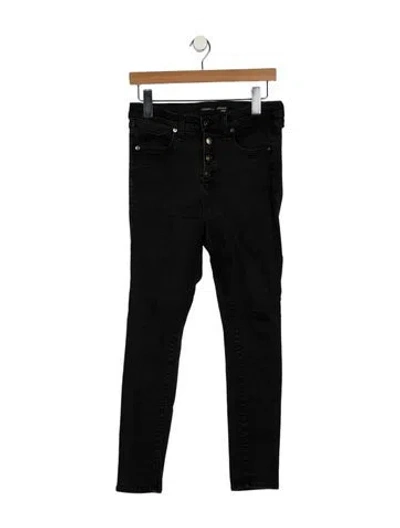 Pre-owned Veronica Beard Mid-rise Skinny Leg Jeans In Black