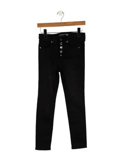 Pre-owned Veronica Beard Mid-rise Skinny Leg Jeans In Black