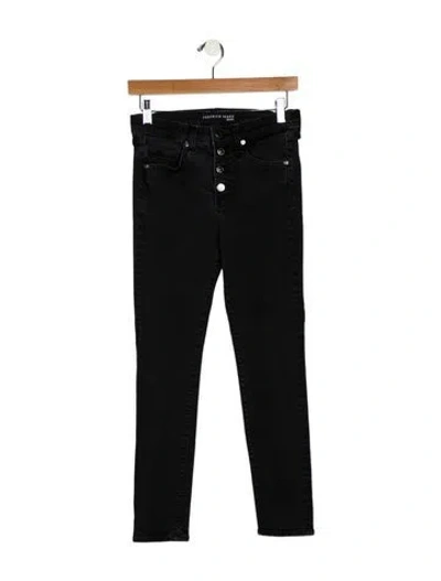 Pre-owned Veronica Beard Mid-rise Skinny Leg Jeans In Black