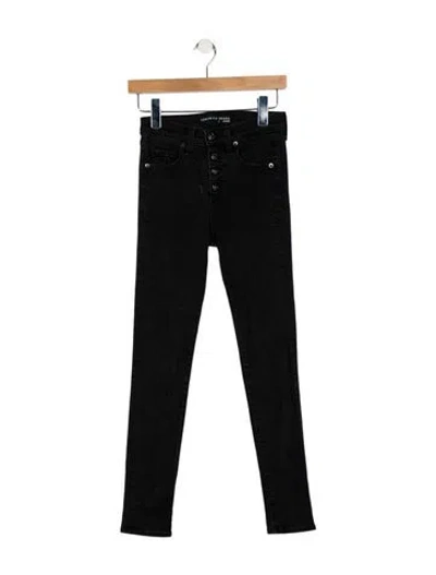 Pre-owned Veronica Beard Mid-rise Skinny Leg Jeans In Black