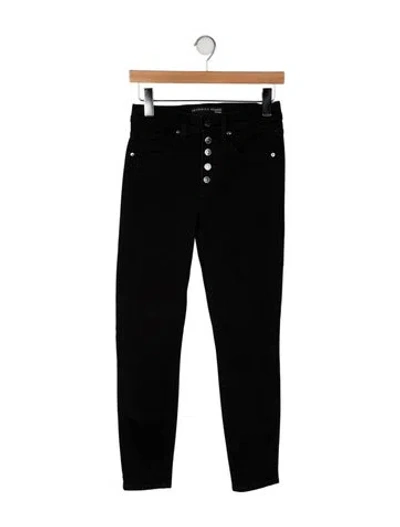 Pre-owned Veronica Beard Mid-rise Skinny Leg Jeans In Black
