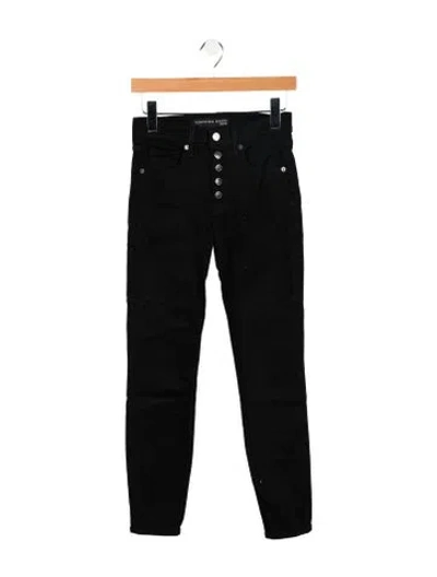 Pre-owned Veronica Beard Mid-rise Skinny Leg Jeans In Black