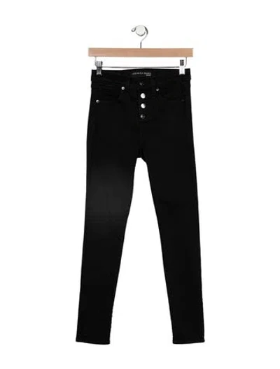 Pre-owned Veronica Beard Mid-rise Skinny Leg Jeans In Black