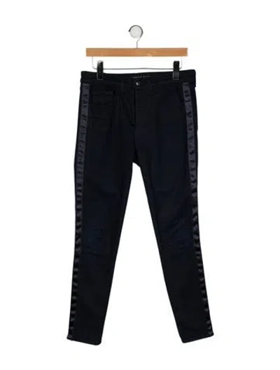 Pre-owned Veronica Beard Mid-rise Skinny Leg Jeans In Black